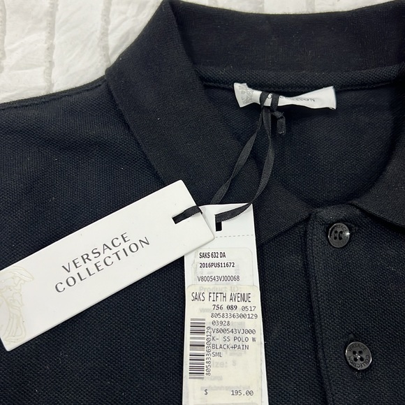 Versace Collection Black Polo Shirt - S - Picture 3 of 3